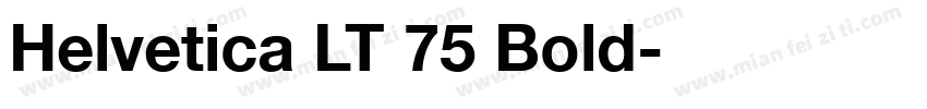 Helvetica LT 75 Bold字体转换